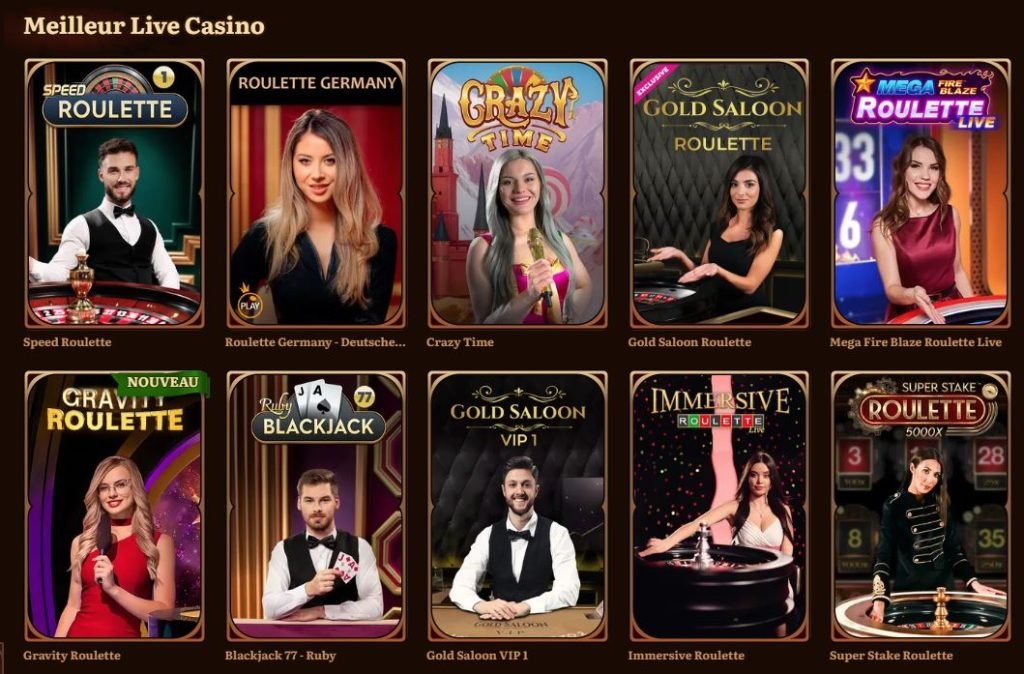 Live Casino - Jouez en Temps Réel avec des Croupiers Wild Robin France
