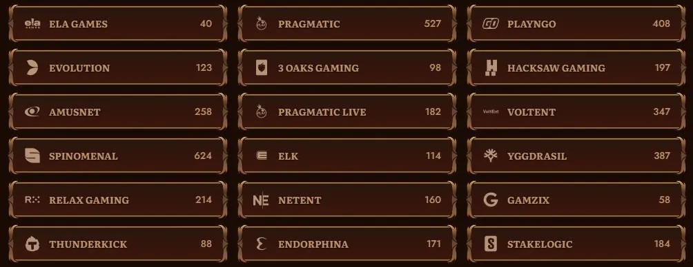 Fournisseurs de Jeux sur Wild Robin casino France